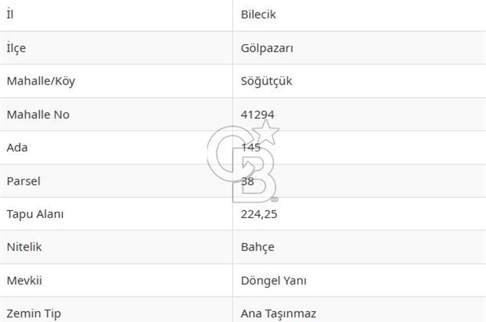  SATILIK 4.417 m² TARLA – SÖĞÜTÇÜK KÖYÜ / GÖLPAZARI / BİLECİK 