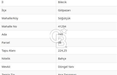  SATILIK 4.417 m² TARLA – SÖĞÜTÇÜK KÖYÜ / GÖLPAZARI / BİLECİK 