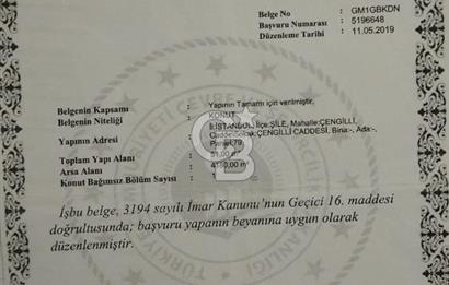 Şile Çengillide İçinde Havuzlu Evi Olan Yatırımlık Arsa