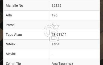 CB CITY'DEN ALPU/BOZAN DA SATILIK 18.011 M² TARLA