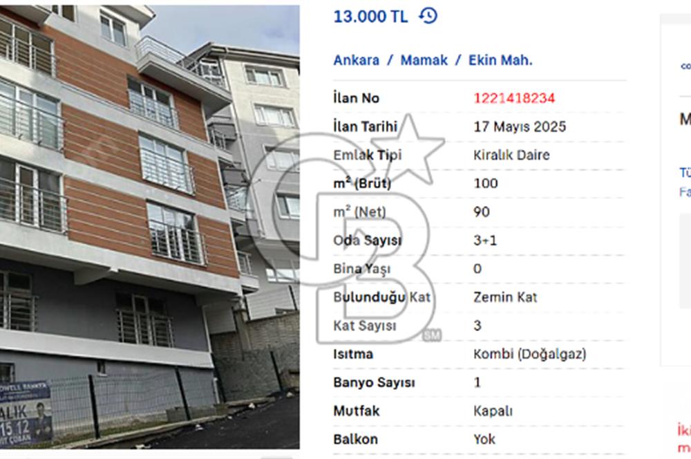 EKİN MAHALLESİ KİRALIK