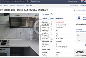 EMEK GİRİŞ KAT 2+1 KİRALIK 