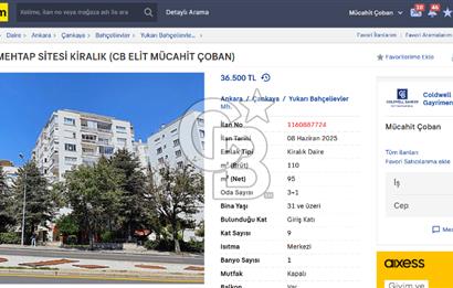 BAHÇELİEVLER MEHTAP SİTESİ KİRALIK (CB ELİT MÜCAHİT ÇOBAN)