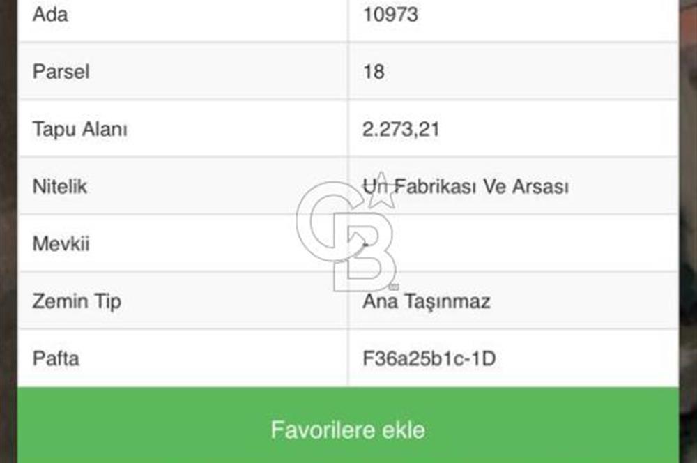 CB PARK ÖZGÜR BEKTAŞ'DAN SATILIK UN FABRİKASI VE ARSASI 