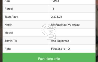 CB PARK ÖZGÜR BEKTAŞ'DAN SATILIK UN FABRİKASI VE ARSASI 