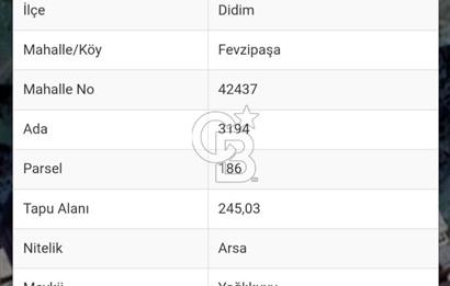 SATILIK TAM MÜSTAKİL VİLLA ARSASI