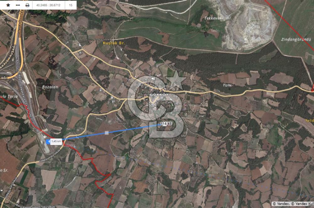 ÇANAKKALE LAPSEKİ'DE 1233 m2 Tek Tapu Satılık YATIRIMLIK ARSA