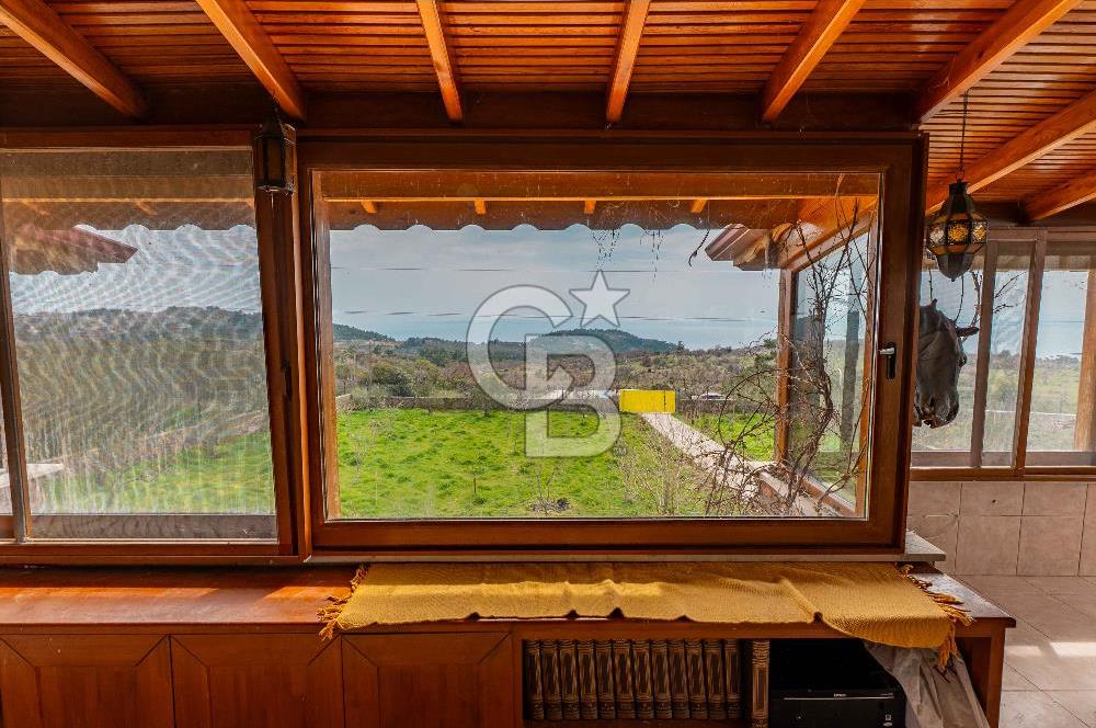 ÇANAKKALE AYVACIK SAZLI KÖYÜ 6.250 M2 ARSA VE TAŞ EV