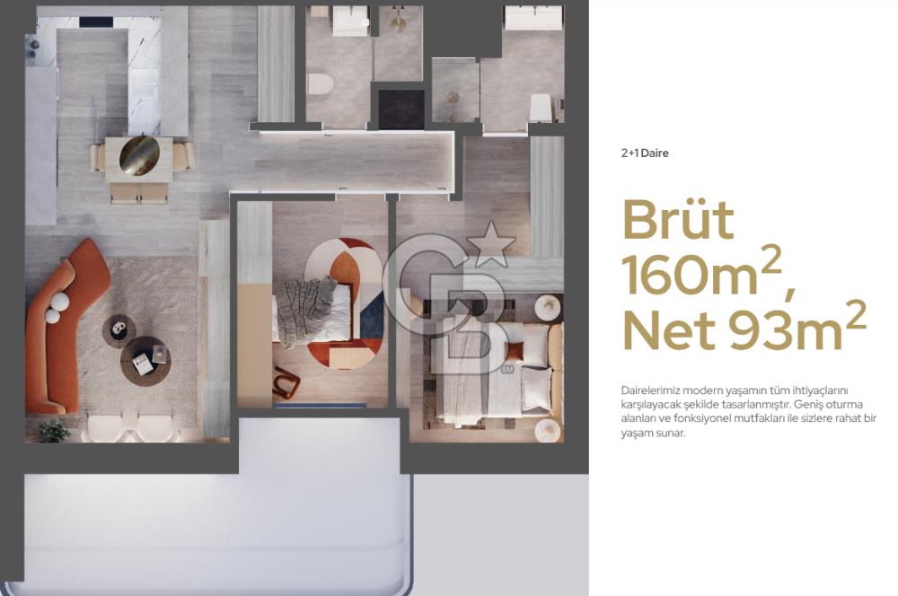 BURSA;BALAT DA METEOR DİKENCİK TEPE SİTESİNDE SATILIK 2+1 DAİRE