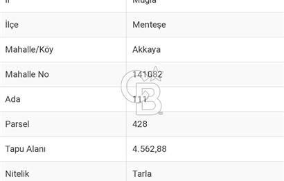 Muğla Menteşe Akkaya Mahallesi’nde Satılık Tarla