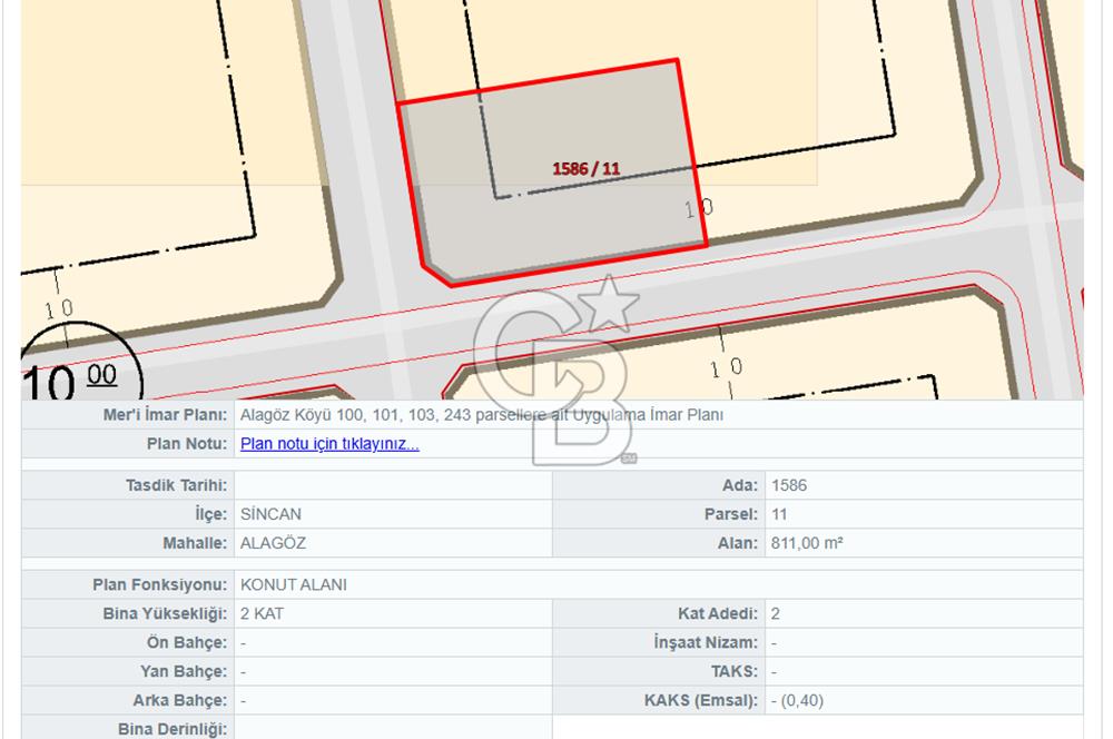 ESKİŞEHİR YOLU VİLLA İMARLI TSE KARŞISI SATILIK KÖŞE PARSEL
