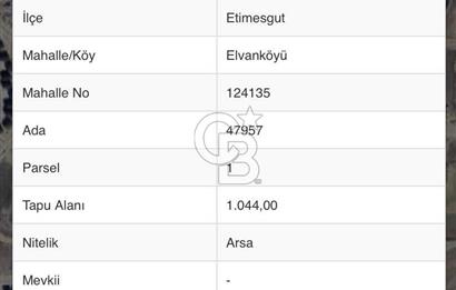 ETİMESGUT OĞUZLAR'DA TEK TAPU KÖŞE BAŞI 0.40 EMSAL VİLLA PARSELİ