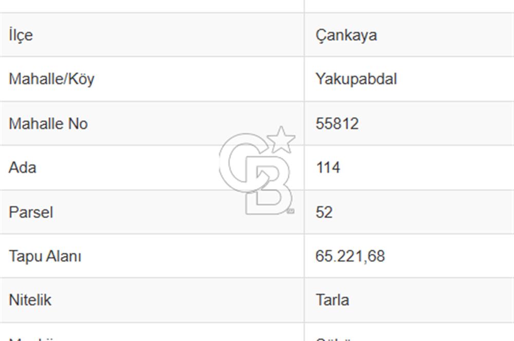 Ankara Çankaya Yakupabdal Mahallesinde Satılık Arsa