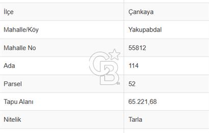 Ankara Çankaya Yakupabdal Mahallesinde Satılık Arsa