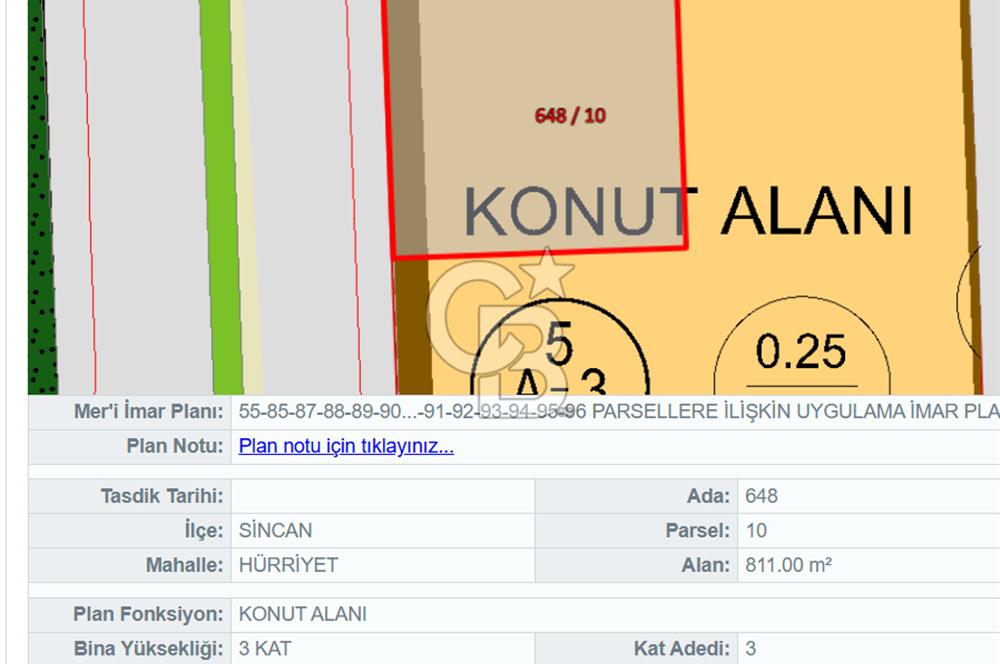 TEMELLİ HÜRRİYET MAHALLESİN'DE MÜSTAKİL TAPULU İMARLI ARSA
