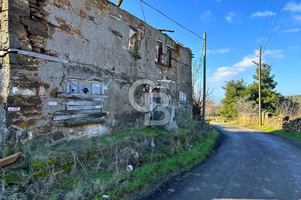Çanakkale Lapseki Beybaş Doğa Manzaralı Taş Ev Dam ve 372m²Arsa