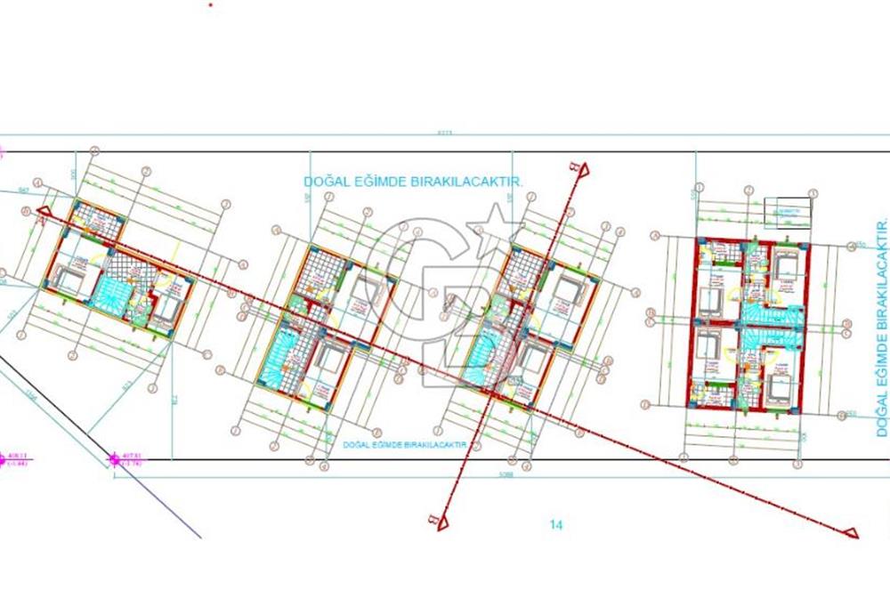 Derince Tahtalı da 5 Adet Villa Projeli Satılık Köy içi Parsel