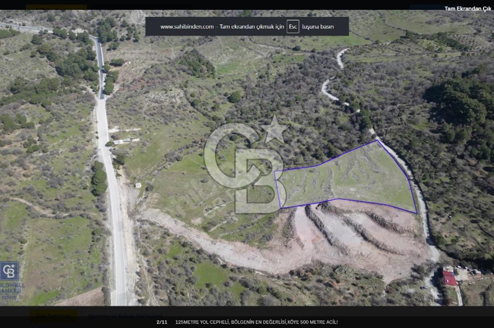 125METRE YOL CEPHELİ, BÖLGENİN EN DEĞERLİSİ,KÖYE 500 METRE ACİL!
