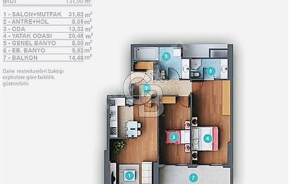 Bornova Goldiva Kuzey Sitesinde Satılık Kiracısız 2+1 Boş Daire