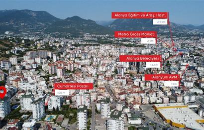 Alanya Cikcilli'de Ara Kat Ayrı Mutfaklı 3+1 Satılık Daire