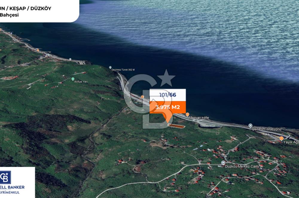 GİRESUN KEŞAP DÜZKÖY'DE MUHTEŞEM KONUMDA ARSA