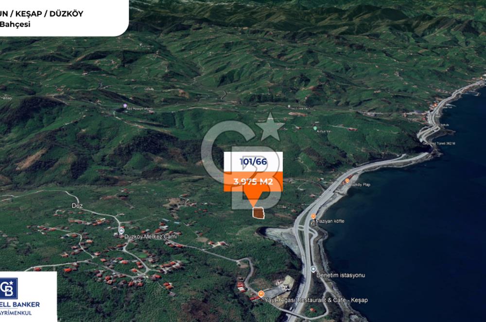 GİRESUN KEŞAP DÜZKÖY'DE MUHTEŞEM KONUMDA ARSA