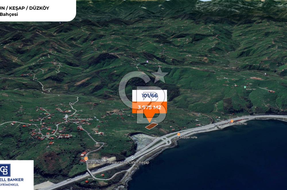 GİRESUN KEŞAP DÜZKÖY'DE MUHTEŞEM KONUMDA ARSA