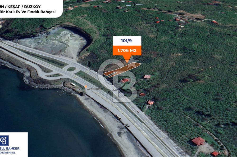 GİRESUN KEŞAP DÜZKÖY'DE MUHTEŞEM KONUMDA ARSA