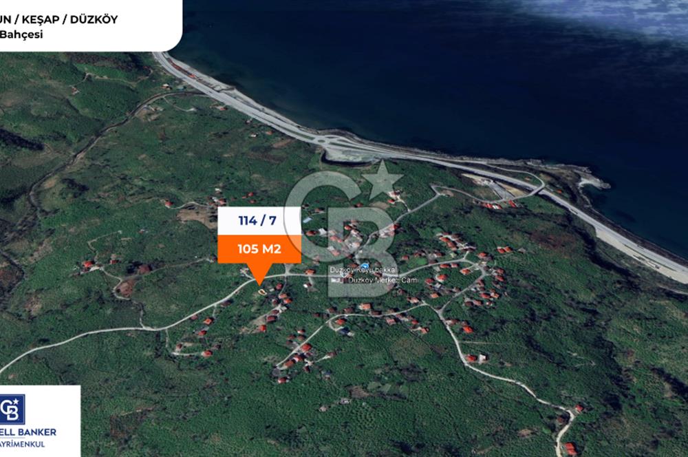 GİRESUN KEŞAP DÜZKÖY'DE KÖY İÇERİSİNDE ARSA