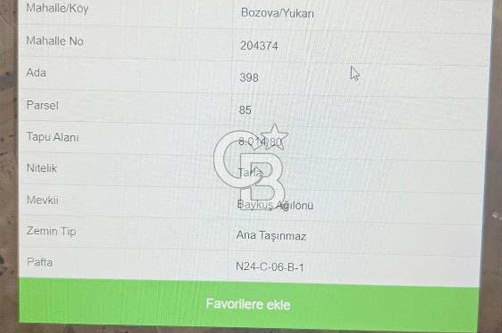 KORKUTELİ BOZOVA YATIRIMLIK TARLA