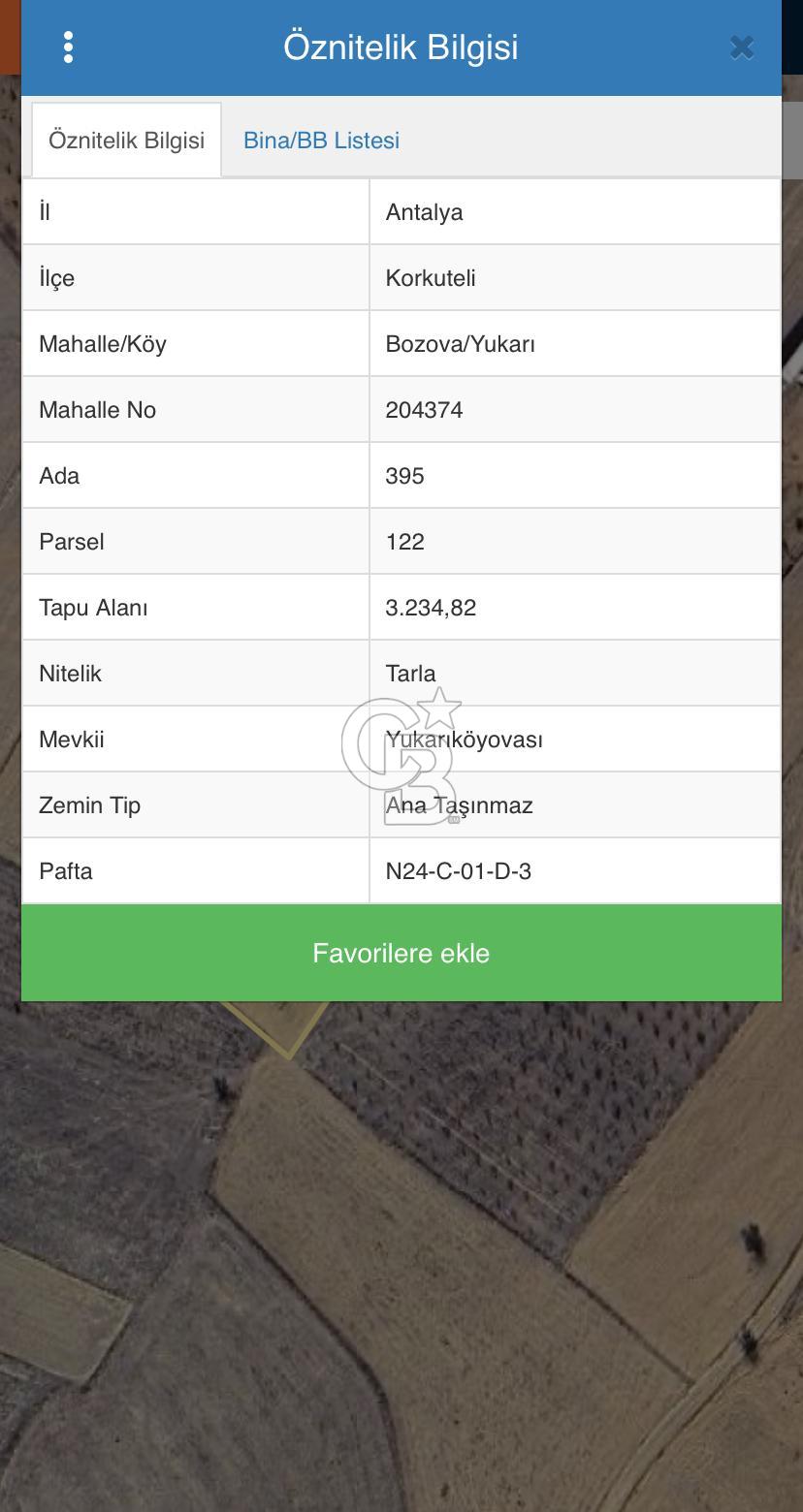 Korkuteli Bozovada Yatırımlık Arazi