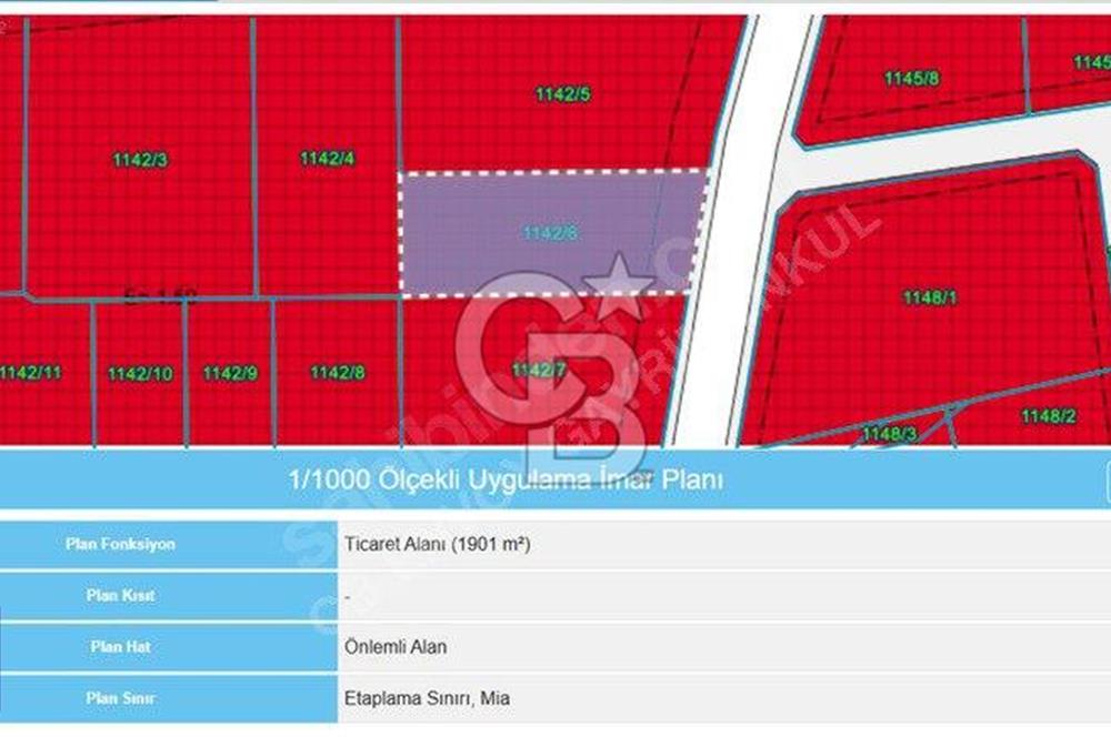 CB ENVOY'dan İzmit Sanayi Mah. 1.900m2, 1.50 Emsal Ticari Arsa