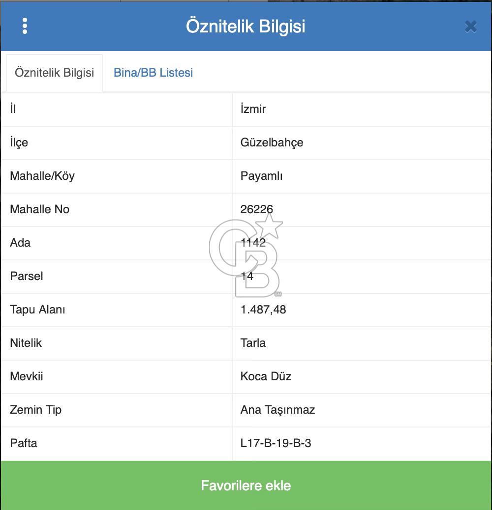 GÜZELBAHÇE PAYAMLI'DA SATILIK TARLA