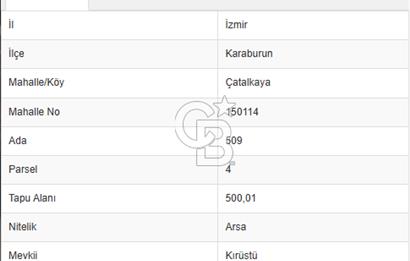 KARABURUN MORDOĞAN KAMUKENT’TE DENİZ MANZARALI VİLLA ARSASI