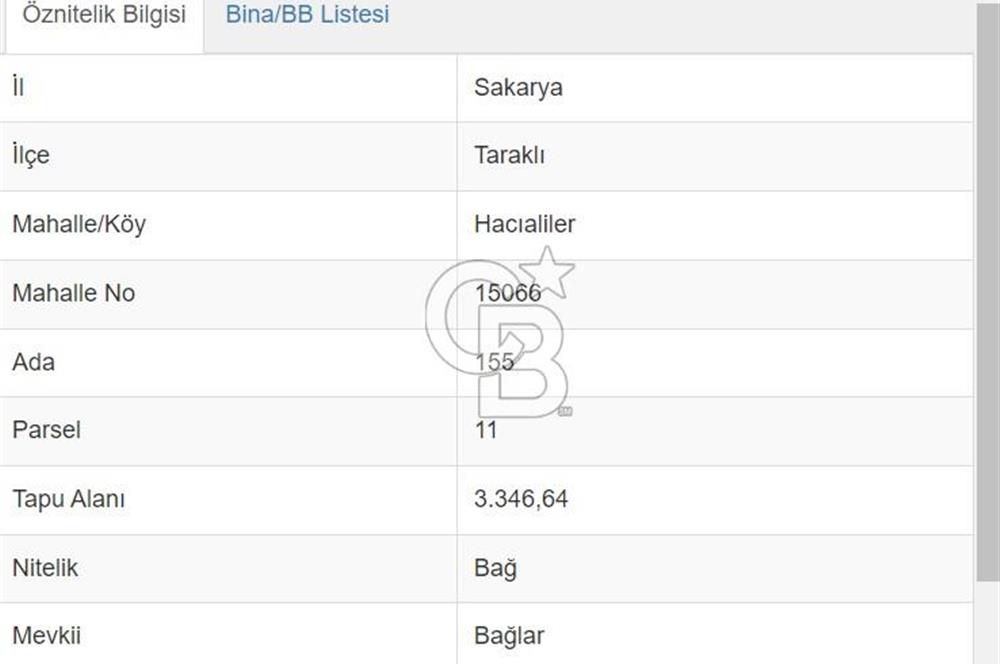 Taraklı Hacıaliler Köyünde Satılık 3346 M2 Tarla