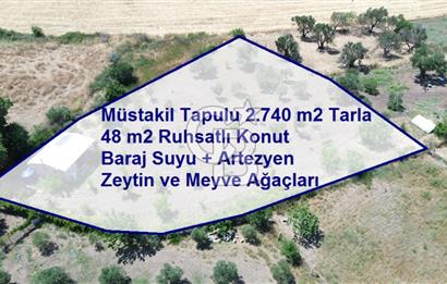 Çıtak'ta Ruhsatlı 48 m2 1+1 Konutu Olan 2.740 m2 Satılık Tarla