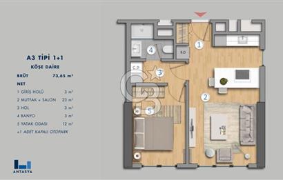 ÜMRANİYE ANTASYA RESİDENCE KİRALIK 1+1 PEYZAJ CEPHE 4.KAT DAİRE