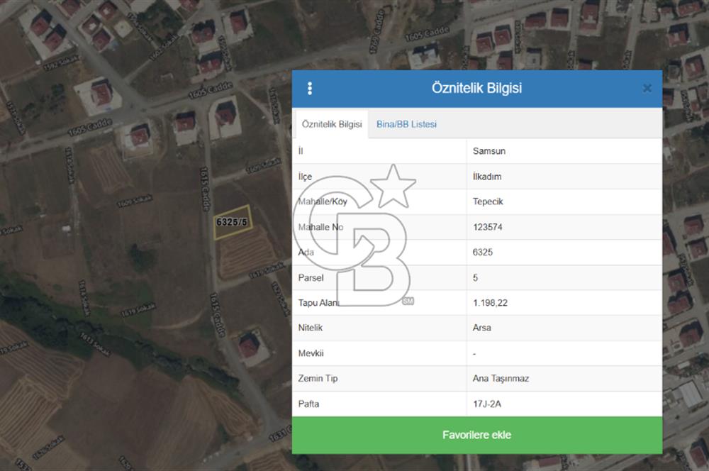 Samsun Tepecik Mahallesinde Kat Karşılığı Arsa Fırsatı