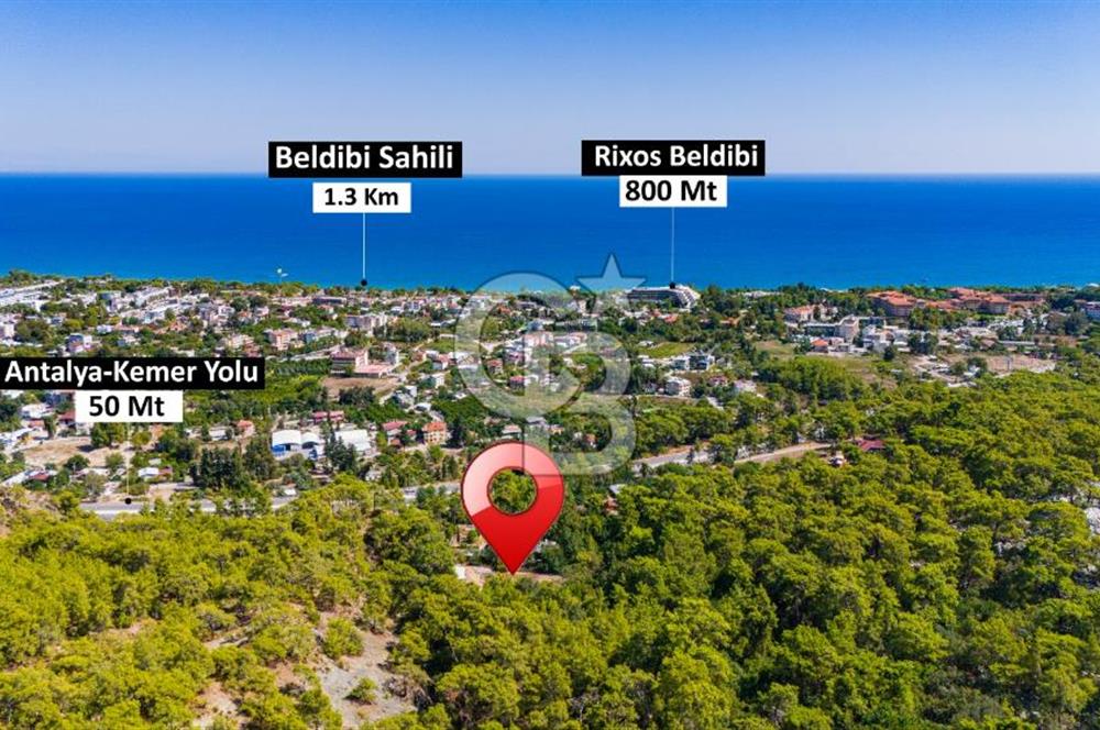  BELDİBİ'NDE 5206 M2 DENİZ MANZARALI TAPULU ARAZİ