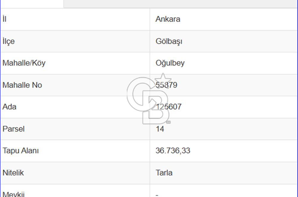 Gölbaşı Oğulbey'de Satılık 400 m² Hobi Bahçesi + 2+1 Konut