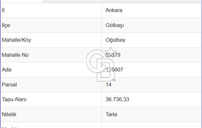 Gölbaşı Oğulbey'de Satılık 400 m² Hobi Bahçesi + 2+1 Konut