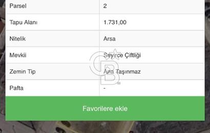 CB ERVA'DAN SİNCAN TÖREKENTTE SATILIK 1.731 M2 ARSA