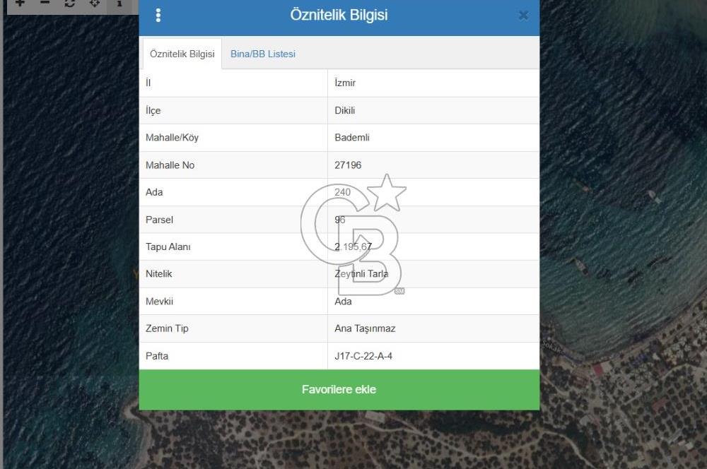 CB.ROUTE'TAN BADEMLİ ZİNDANCIK KOYUNDA DENİZE SIFIR EŞSİZ ARAZİ
