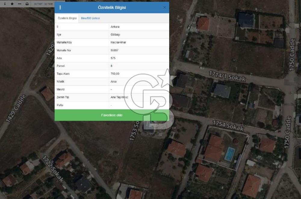 GÖLBAŞI HACILAR PROJESİ ONAYLI TEK TAPU SATILIK ARSA