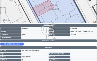 BEYLER CADDESİNE YÜRÜME MESAFESİNDE 300 M2 SATILIK *KUPON* ARSA