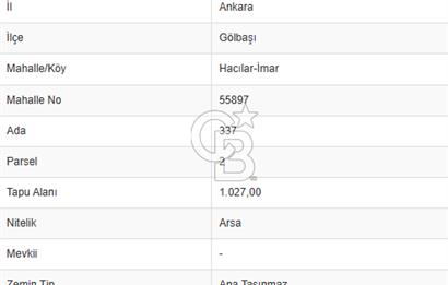CB Vizyon'dan Ankara Hacılar'da Tulumtaş yoluna cephe satılık arsa
