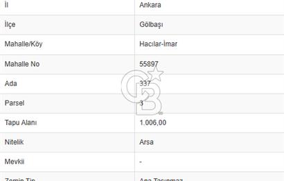 CB Vizyon'dan Ankara Hacılar'da Tulumtaş yoluna cephe satılık arsa