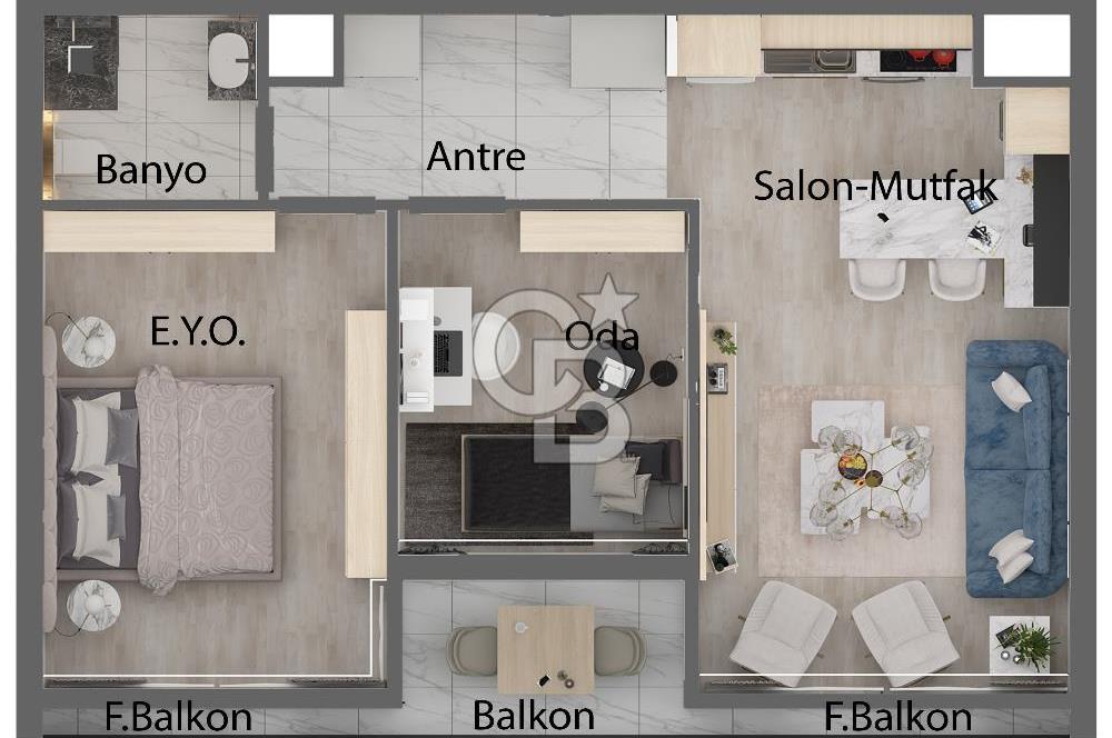 ATAKULE'YE CEPHELİ CYRSTAL VADİ SİTESİNDE/10.KAT'TA 2+1 SATILIK