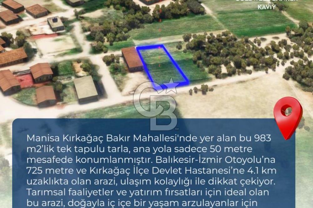 MANİSA KIRKAĞAÇ'TA KONUT İMARLI SATILIK ARSA