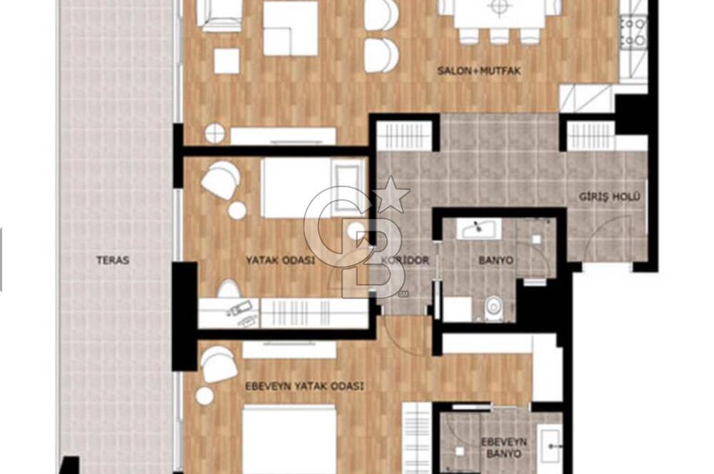 TEONA ÜMİTKÖY SİTESİNDE BÜYÜK TİP SATILIK 2+1 LÜKS DAİRE